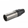 Roxtone XM3NT разъем cannon кабельный "папа" 3-х контактный, цвет серебро