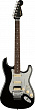 Fender Ultra Luxe Strat HSS FR RW MBK электрогитара, цвет черный, кейс в комплекте