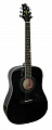GregBennett GD100S/BK акустическая гитара, дредноут, цвет черный