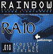 GalliStrings RA10 Rainbow Extra Light 80/20 Bronze Wound струны для акустической гитары, .010-.047