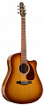 Seagull Entourage CW QI Rustic + Case электроакустическая гитара Dreadnought с кейсом, цвет санбёрст