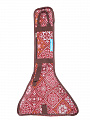 БалалайкерЪ A-BF 6 чехол для балалайки мягкий, цвет красный (с мозаичным орнаментом)