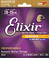 Elixir 16152 NanoWeb струны для 12-струнной акустической гитары 10-47