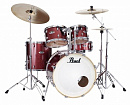 Pearl EXX725S/ C704  ударная установка из 5-ти барабанов, цвет вишнёвый с блёстками + стойки