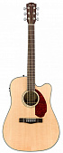 Fender CD-140SCE Nat WC электроакустическая гитара, цвет натуральный, с кейсом