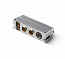 Shure ADX5BP-TA3 задняя панель для приемника ADX5D=-A. Разъемы: два аудиовыхода TA3, 4-контактный разъем к контейнеру батареи, разъем питания