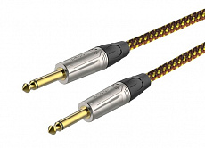 Roxtone TGJJ300-11/3 кабель инструментальный, цвет желто-коричневый, 3 метра
