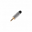 AVCLINK S3P-1 кабельный разъем Jack 3.5mm, Стерео, Металл, Позолоченные контакты, диаметр корпуса 10 мм