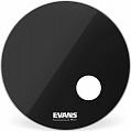 Evans BD18RB  EQ3 Resonant Black передний пластик 18" для бас барабана с отверстием 5" и демпфирующим кольцом, черный