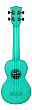Waterman by Kala KA-SWF-BL Fluorescent Blue, Soprano Ukulele укулеле сопрано, цвет флуоресцентный бирюзовый