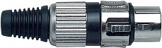 Proel XLR5FVPROBK разъём "XLR мама" 5 контактный, цвет никель, черное кольцо-маркер