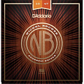 D'Addario NB1047 Nickel Bronze Acoustic, Extra Light, 10-47 струны для акустической гитары
