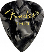Fender 351 Shape Premium Picks Thin Black 12 Count набор медиаторов, 12 шт, цвет черный
