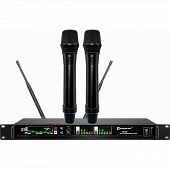 Relacart HR-32DMH Dante радиосистема вокальная 2-х канальный приемник HR-32D + два ручных микрофона-передатчика H-32