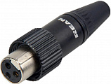 Neutrik RT3FCT-B кабельный разъем mini XLR "мама" 3 контакта, винтовой замок
