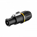 Roxtone RS4FP-WP-Yellow  разъем кабельный speakon, 4-х контактный, "мама", цвет черно-желтый