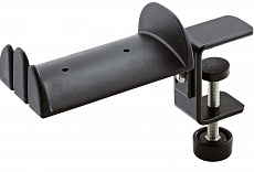 K&M 16085-000-55 держатель для наушников на струбцине, для микрофонной стойки или стола, поворотный
