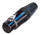 Neutrik NC10FXX-14-B разъем XLR кабельный, 10 контактов, гнездо, позолоченные контакты, черный