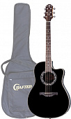 Crafter FSG-260EQ/BK электроакустическая гитара, с фирменным чехлом в комплекте