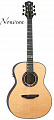 Luna ART Nouveau электроакустическая гитара, "миниджамбо", цвет натуральный
