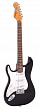 Encore LH-E6BLK  левосторонняя электрогитара, форма Stratоcaster, цвет черный