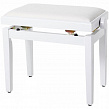 Bespeco SG101WLVB White/Beige Velvet  банкетка для пианино, цвет белый, сиденье вельветовое