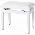 Bespeco SG101WLVB White/Beige Velvet  банкетка для пианино, цвет белый, сиденье вельветовое