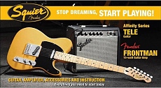 Fender Squier Affinity Tele®&Frontman 15G - Butterscotch Blonde набор: электрогитара, цвет баттерскотч блонд и усилитель