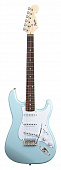 Fender SQUIER Bullet With Trem, RW, Daphne Blue электрогитара, цвет - голубой, корпус - ламинат, гриф - клен, накладка на гриф - палисандр, профиль С, 21 лад, мензура - 25.5, звукосниматели - S-S-S, фиксированный бридж