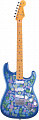 Fender 2003 LIMITED EDITION STRAT BLUE FLOWER электрогитара стратокастер, цвет синий -с узорами-, производство Япония