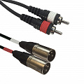 American DJ AC-2XM-2RM/5 2x XLR male to 2x RCA 5m  кабель двойной, XLR(M) - RCA, 5 м.