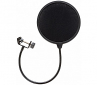 Bespeco FPOP01 регулируемый ветрозащитный экран для микрофона на гусиной шее с креплением на стойку