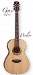 Luna Gypsy PAR акустическая гитара, кельтский узор, встроенный тюнер, чехол