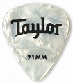 Taylor 80713 Celluloid 351 Picks, Abalone медиатор, 0.71 мм, цвет перламутровый белый