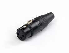 AuraSonics X3F-B  кабельный разъем 3-контактный XLR "мама", посеребренные контакты, черный