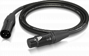 Behringer PMC-150 микрофонный кабель XLR female—XLR male, разъемы Neutrik, 1.5 м, 2 x 0.22 mm², диаметр 6.8 мм,черный