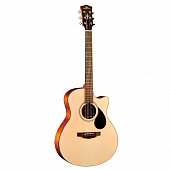 Kepma EACE Natural Matt  электроакустическая гитара, цвет натуральный, в комплекте 3 метровый кабель