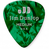 Dunlop Celluloid Green Pearloid Medium 483P12MD 12Pack  медиаторы, средние, 12 шт.