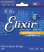 Elixir 12002 NanoWeb струны для электрогитары Super Light 9-42