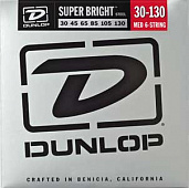 Dunlop Super Bright Nickel DBSBN30130  струны для 6-струнной бас-гитары, 30-130