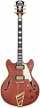 D'Angelico Deluxe DC LE MW  полуакустическая гитара с кейсом, цвет красный