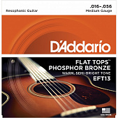 D'Addario EFT13 комплект струн для акустической гитары, фосфор-бронза, 16-56