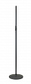 K&M 26125-300-55  микрофонная стойка прямая с круглым основанием, чёрная, 1000-1700 мм