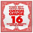 Ernie Ball 1016 струна для электро и акустических гитар, сталь, калибр .016