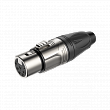 Roxtone RX3MDWP-BG  разъем cannon (XLR) панельный папа 3-х контактный, цвет черный, влагостойкий (IP65)
