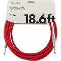 Fender 18.6' OR Inst Cable FRD инструментальный кабель, красный, 18.6'
