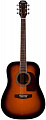 Aria AD-20 BS гитара акустическая, цвет коричневый санбёрст