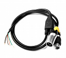 Silver Star Y-Type DMX XLR Cable In/Out IP65 1.5 м сигнальный распаянный кабель, длина 1.5 метров