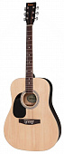 Encore LH-EW100N  левосторонняя акустическая гитара Dreadnought, цвет натуральный