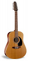 Seagull S12 Cedar QI + Case  12-струнная электроакустическая гитара Dreadnought с чехлом, цвет натуральный